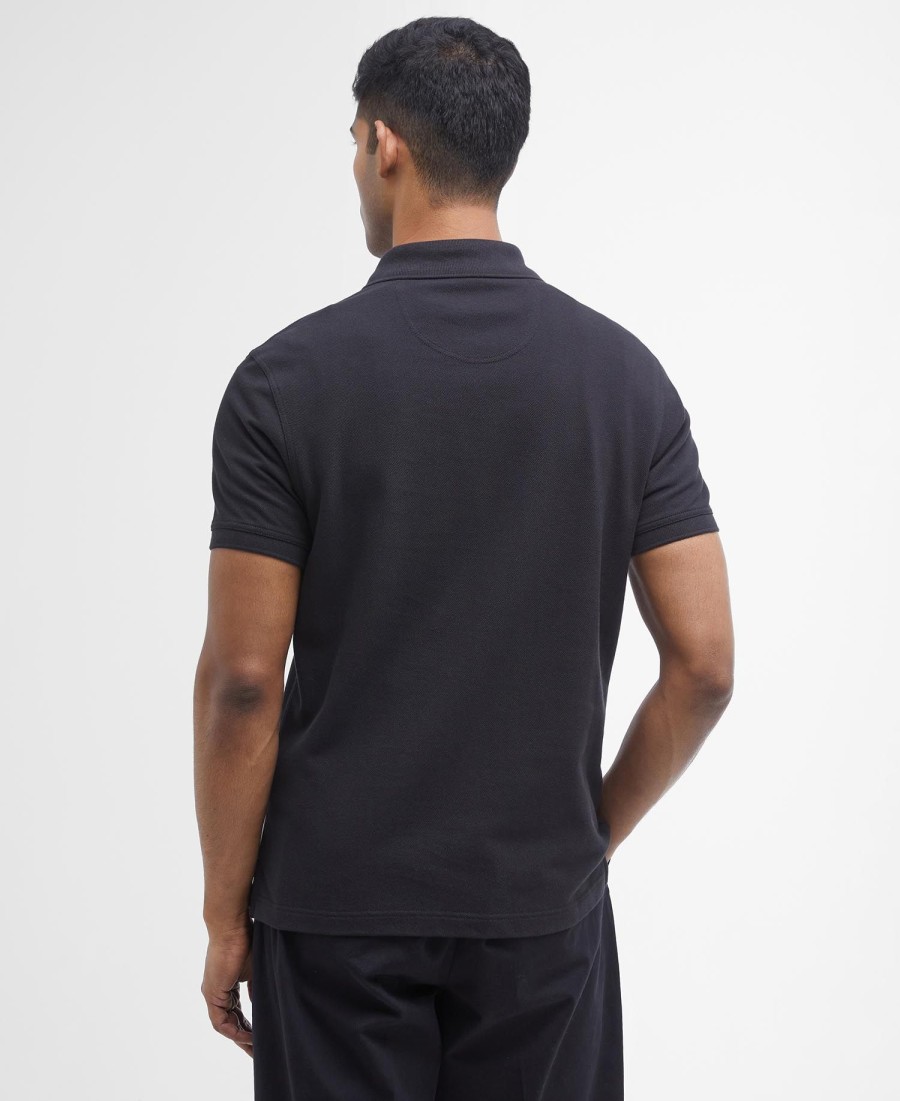 polo shirt met schotse ruit en piqué-print