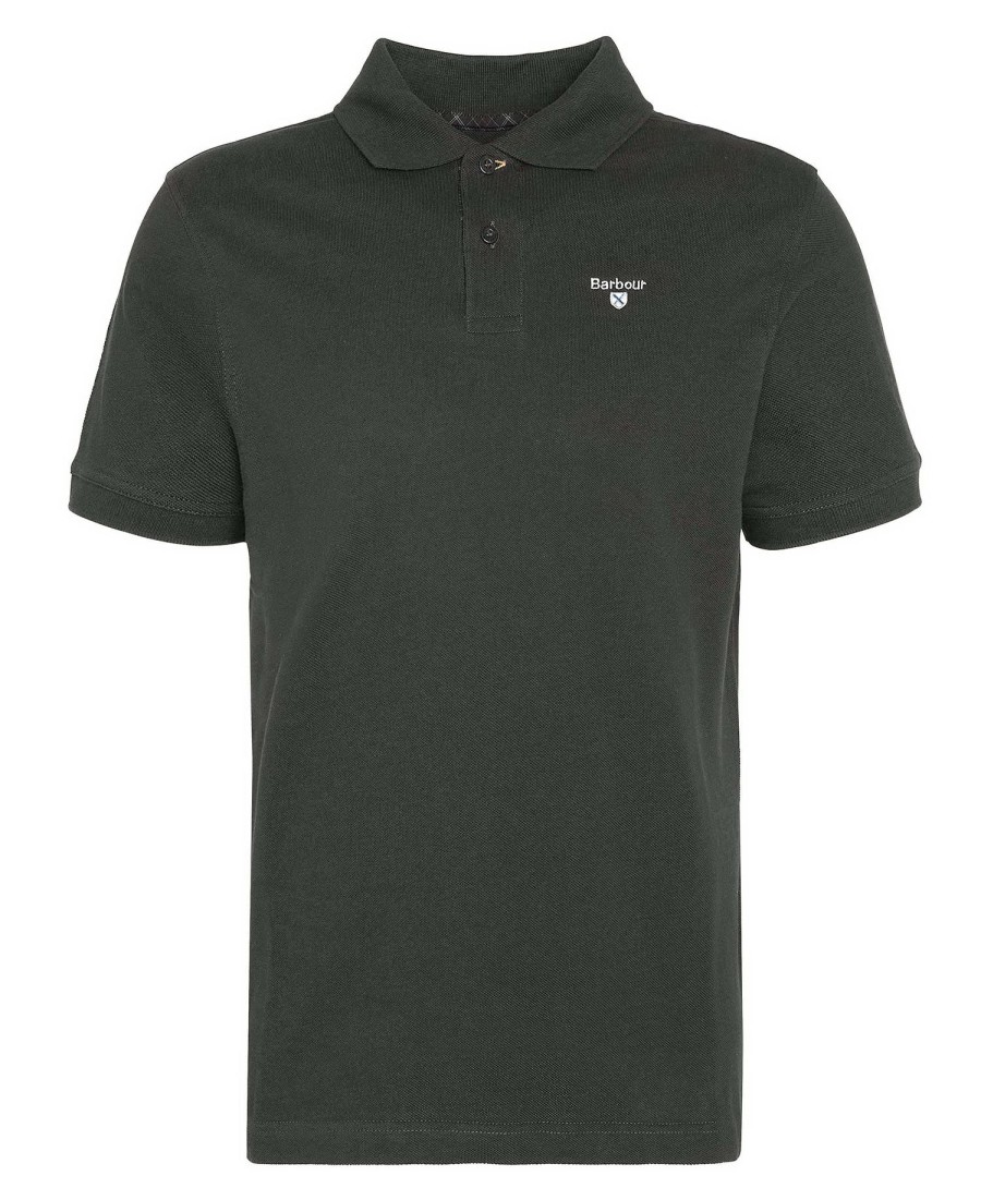 polo shirt met schotse ruit en piqué-print