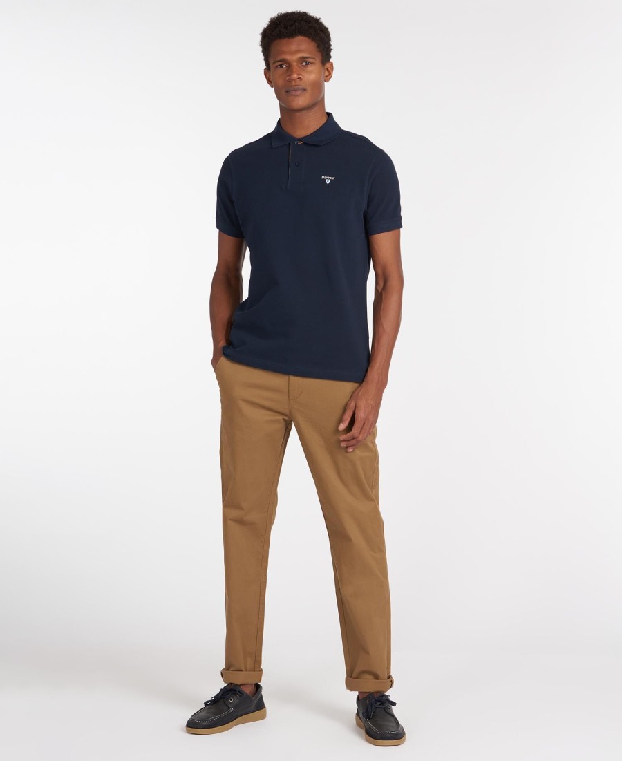 polo shirt met schotse ruit en piqué-print