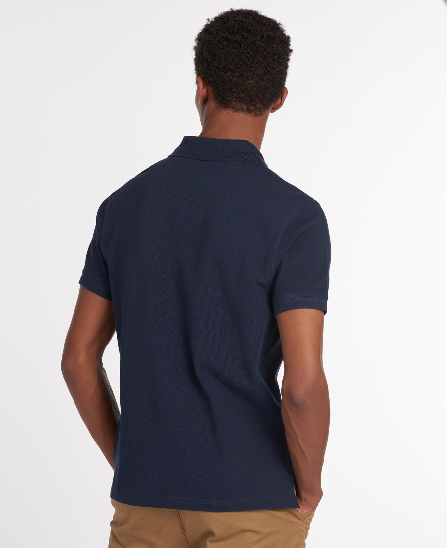 polo shirt met schotse ruit en piqué-print