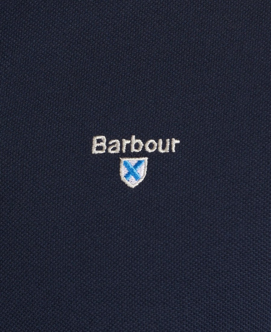 polo shirt met schotse ruit en piqué-print