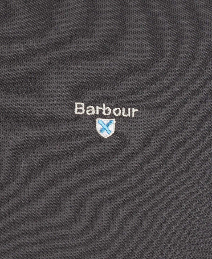 polo shirt met schotse ruit en piqué-print