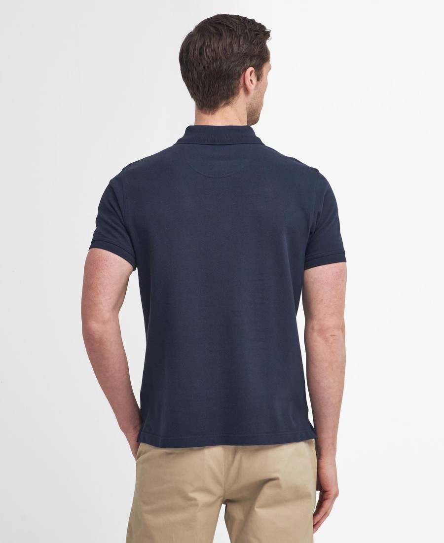 polo shirt met schotse ruit en piqué-print