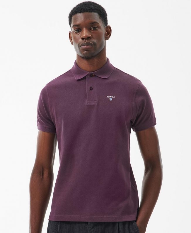 polo shirt met schotse ruit en piqué-print