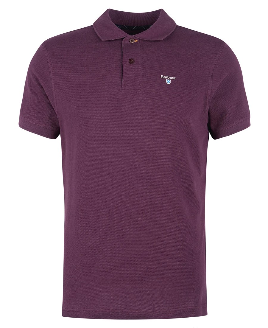 polo shirt met schotse ruit en piqué-print