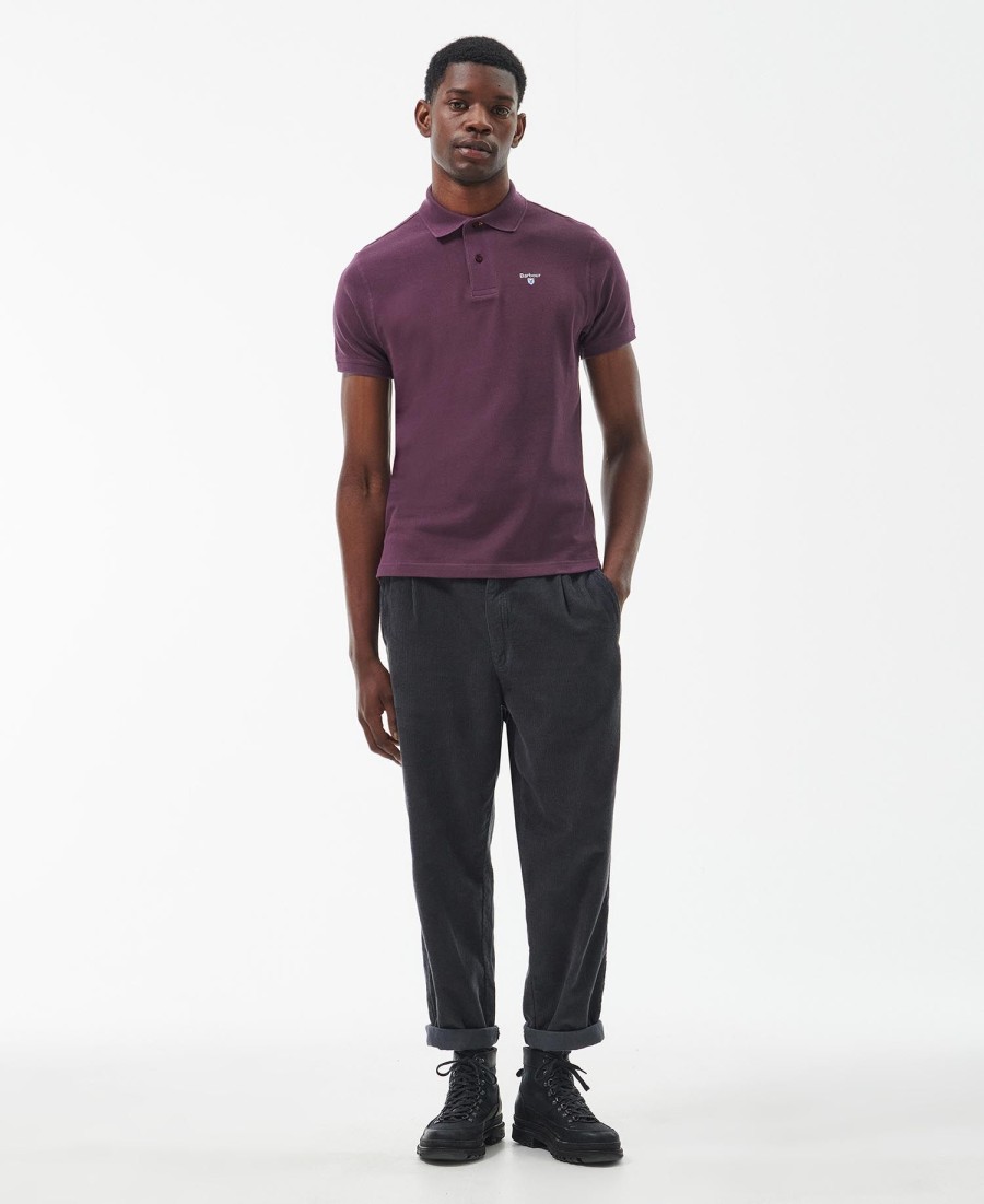 polo shirt met schotse ruit en piqué-print