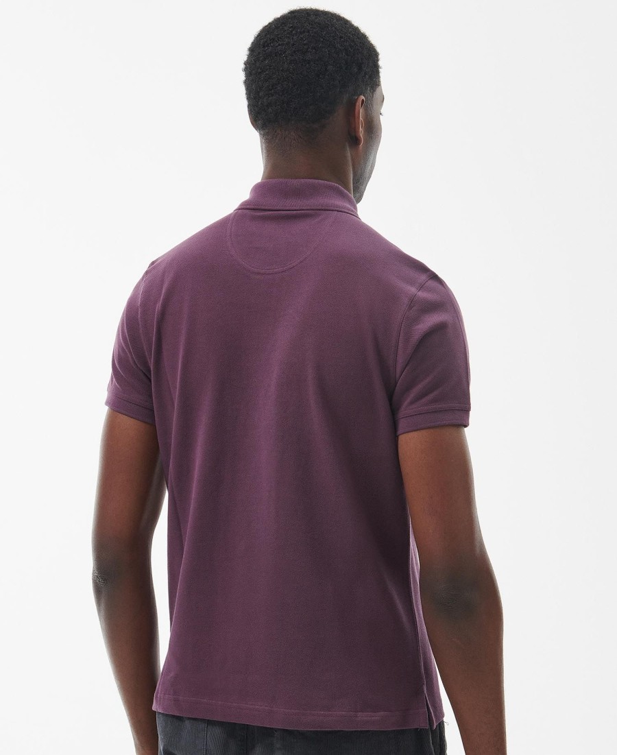 polo shirt met schotse ruit en piqué-print