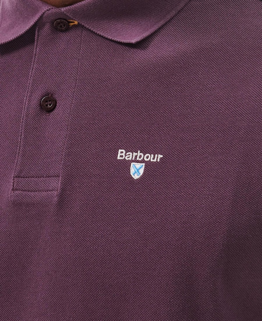 polo shirt met schotse ruit en piqué-print
