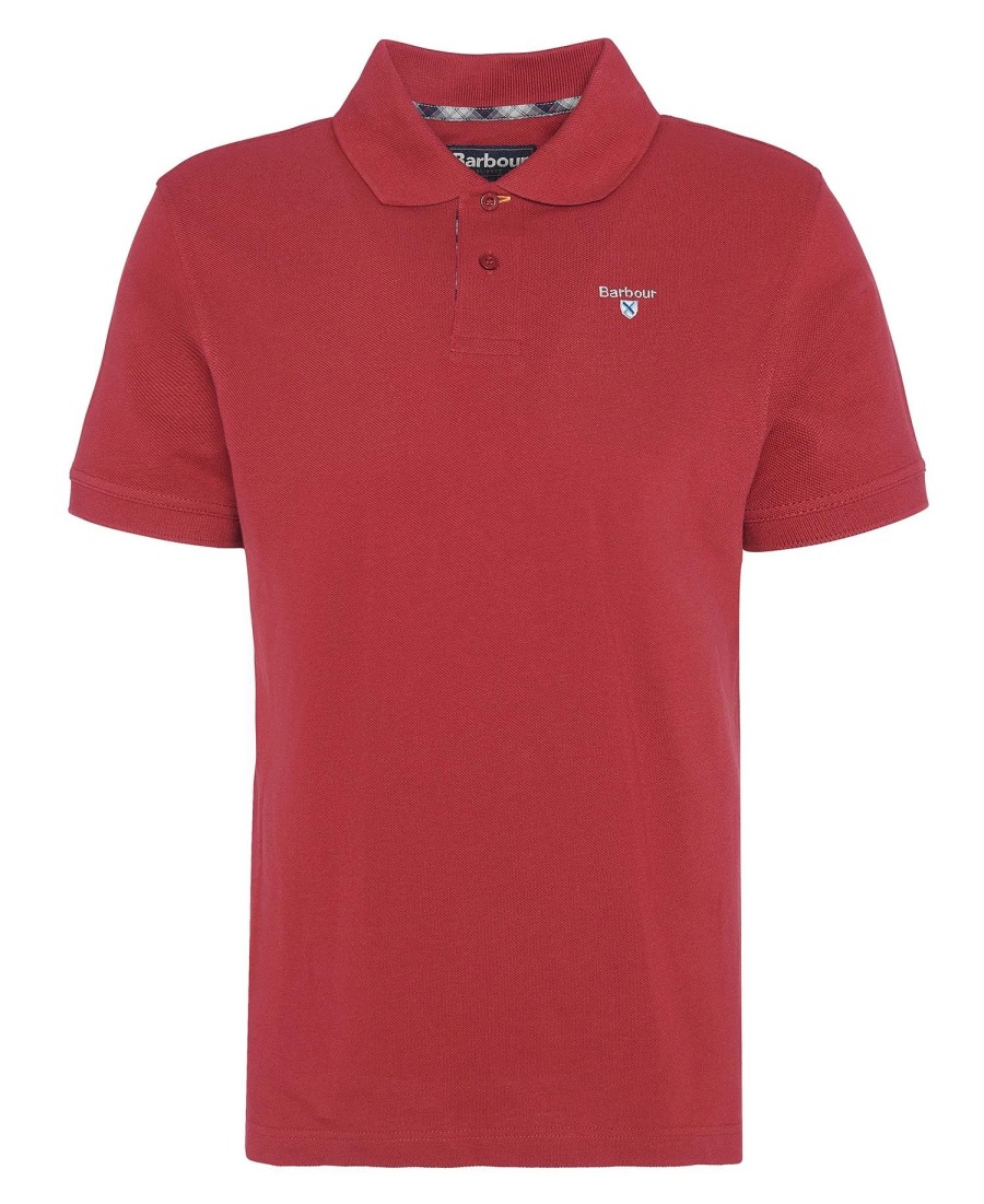 polo shirt met schotse ruit en piqué-print