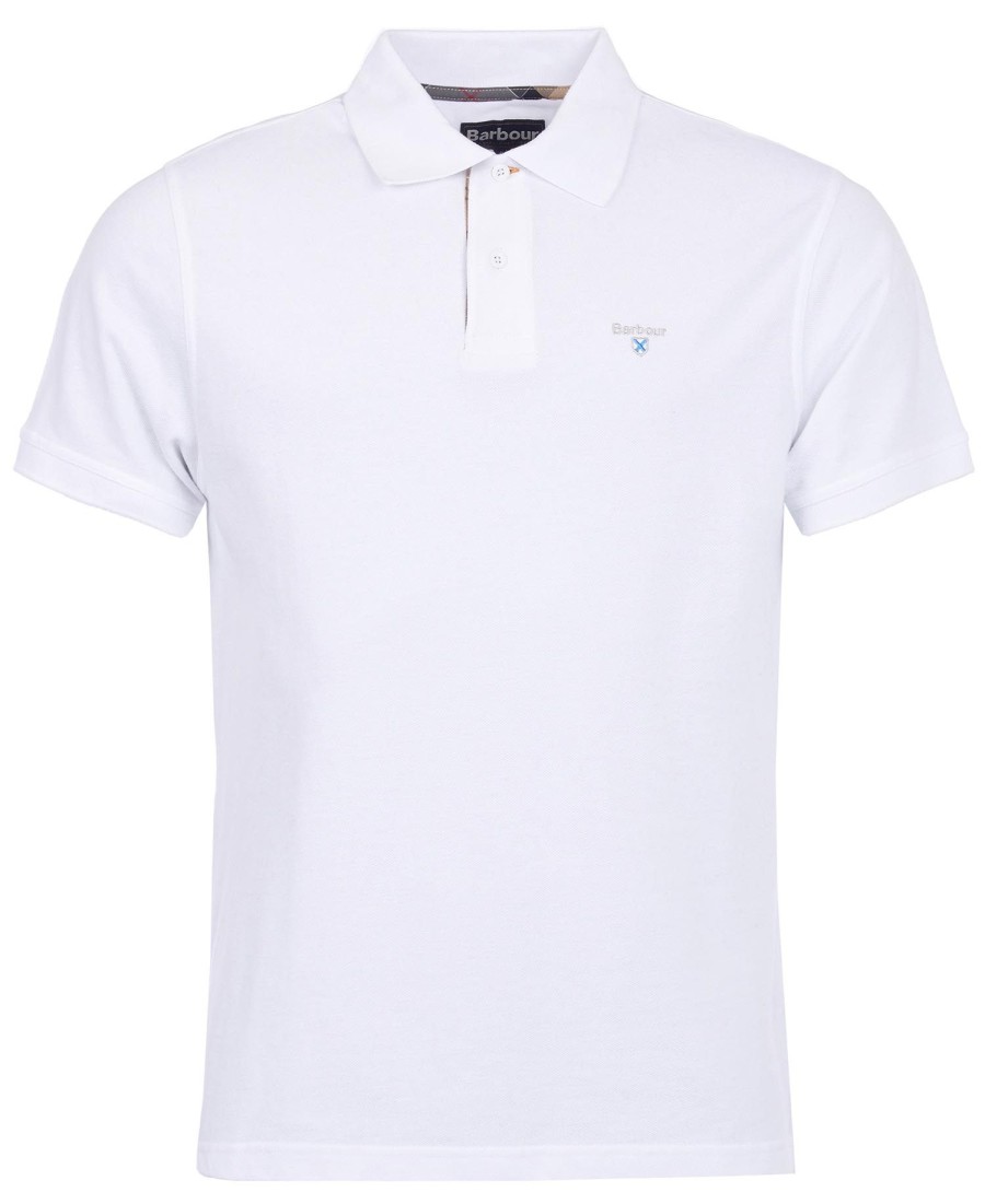 polo shirt met schotse ruit en piqué-print
