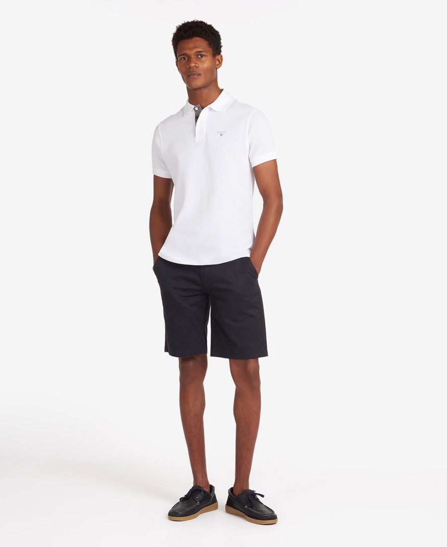 polo shirt met schotse ruit en piqué-print