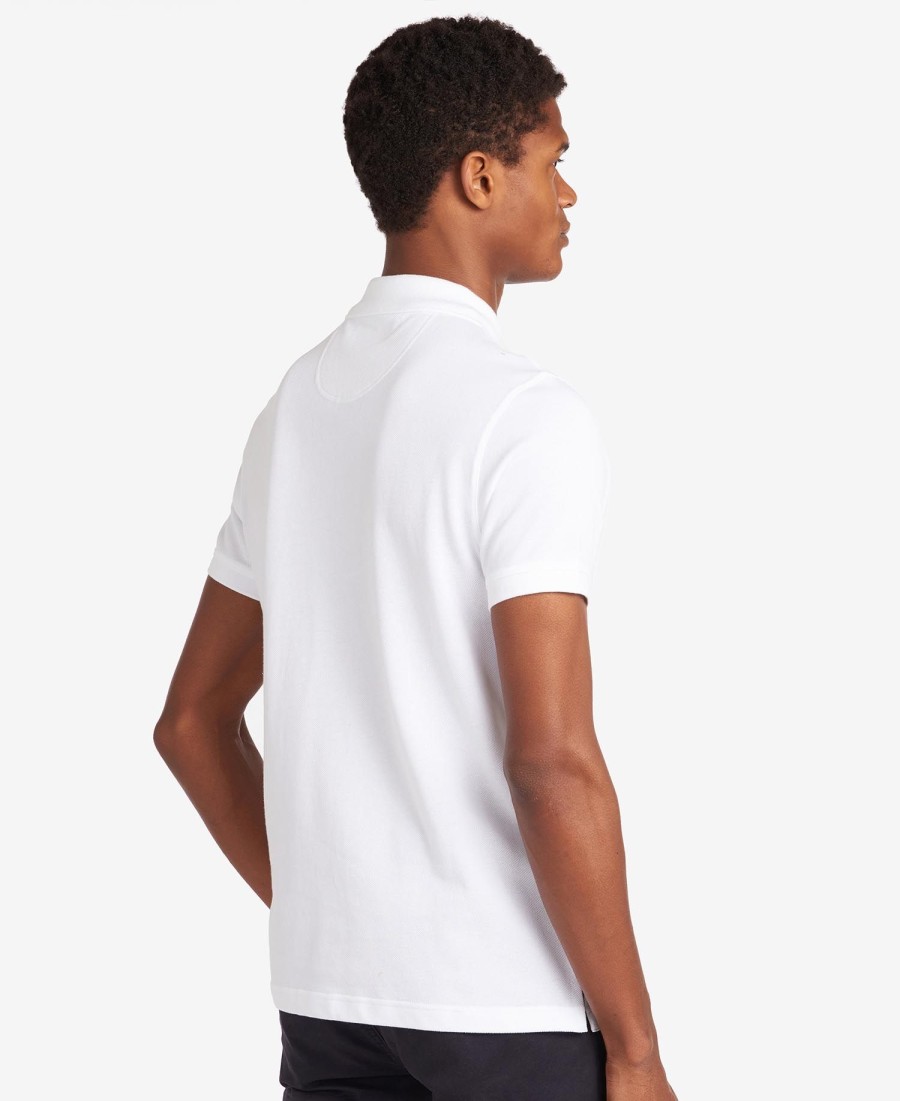 polo shirt met schotse ruit en piqué-print