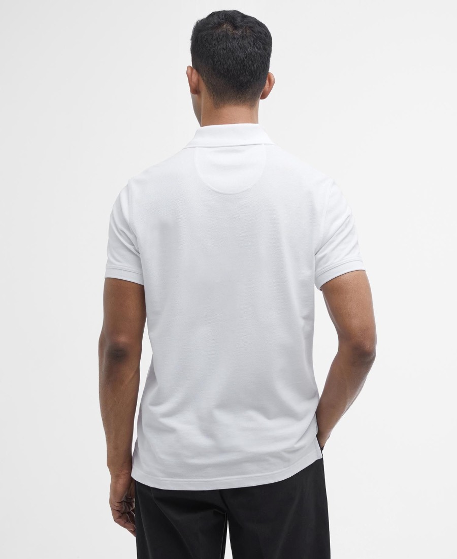 polo shirt met schotse ruit en piqué-print
