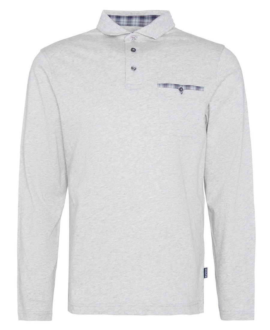corpatch poloshirt met lange mouwen