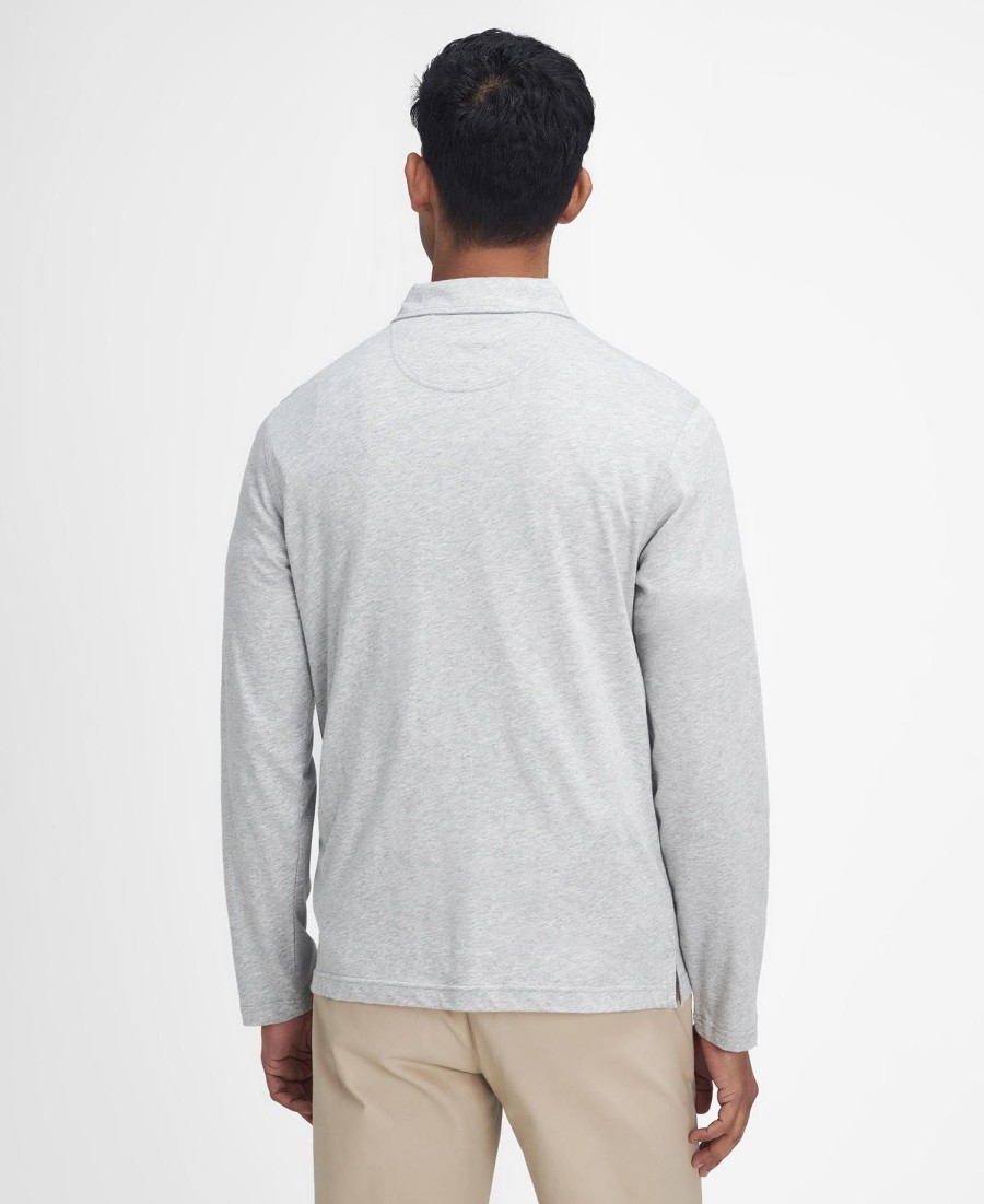 corpatch poloshirt met lange mouwen