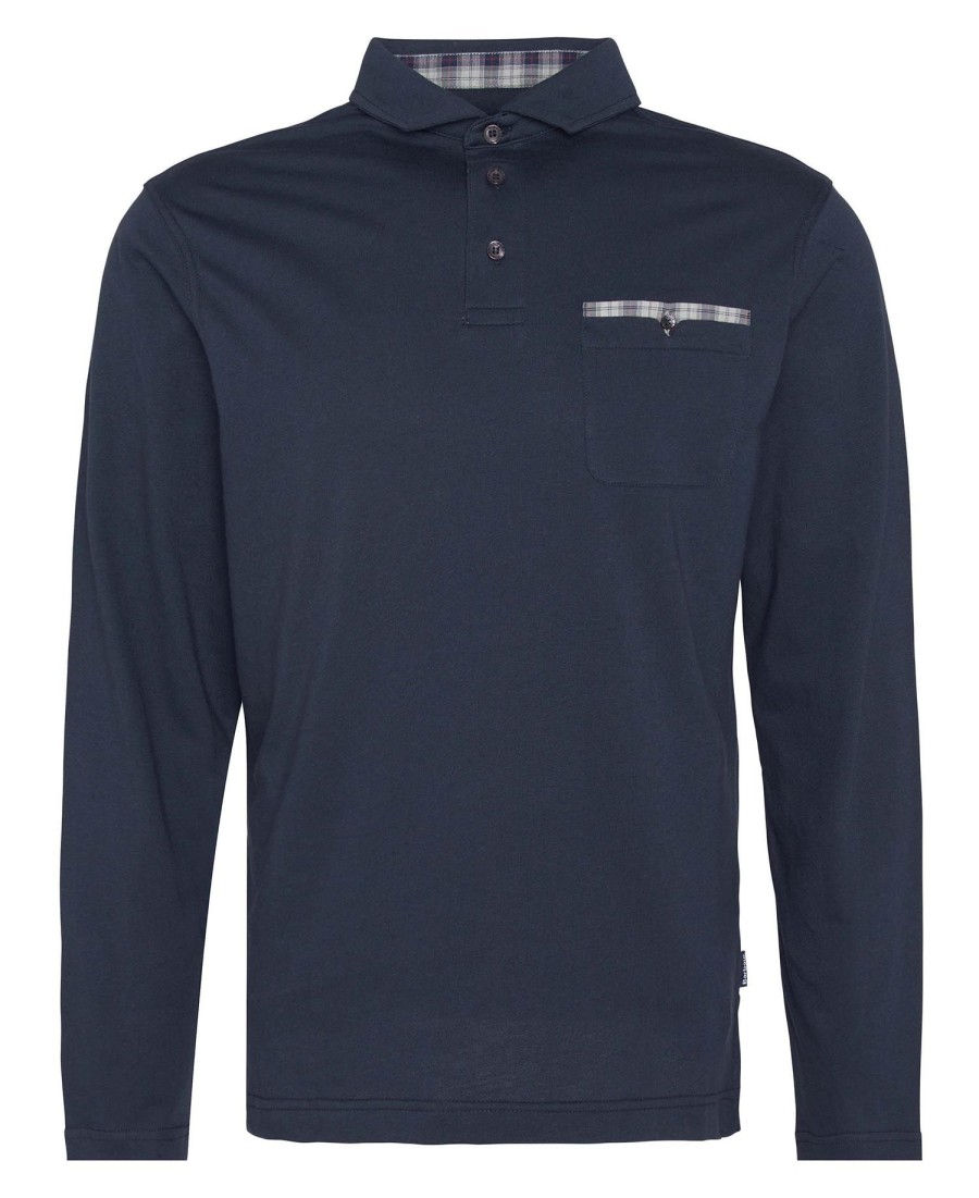 corpatch poloshirt met lange mouwen