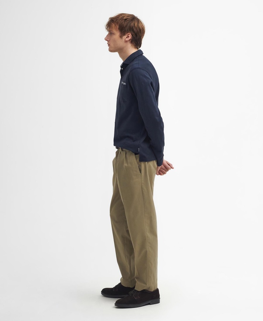 corpatch poloshirt met lange mouwen