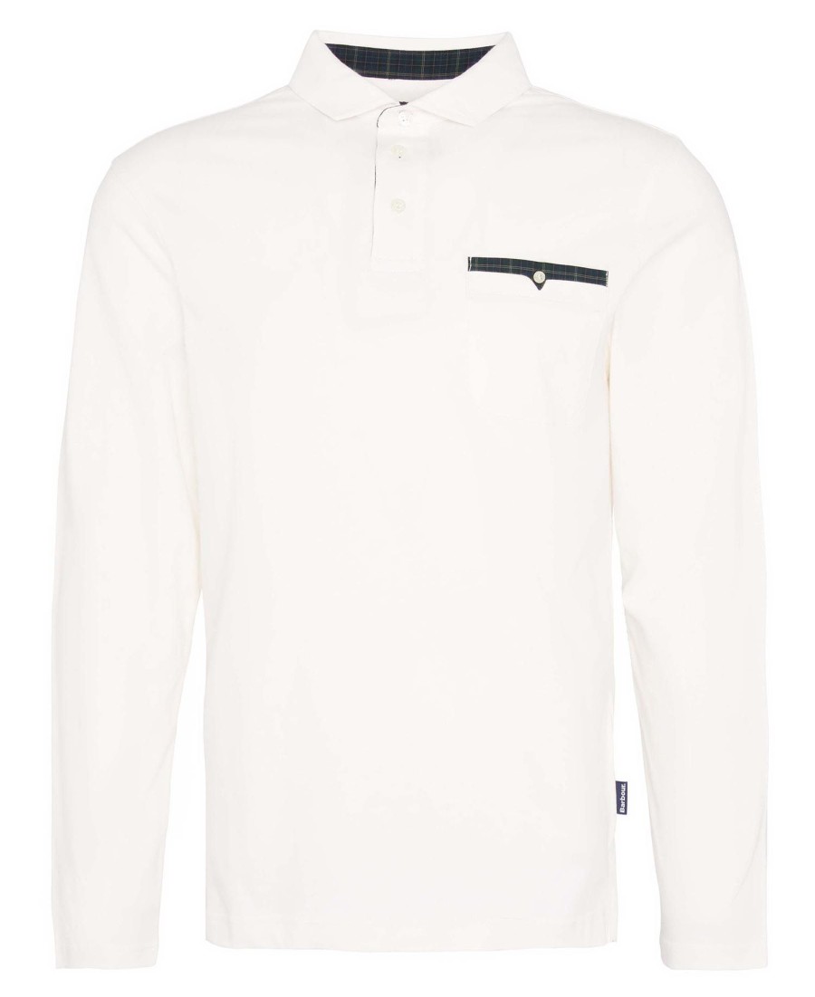 corpatch poloshirt met lange mouwen