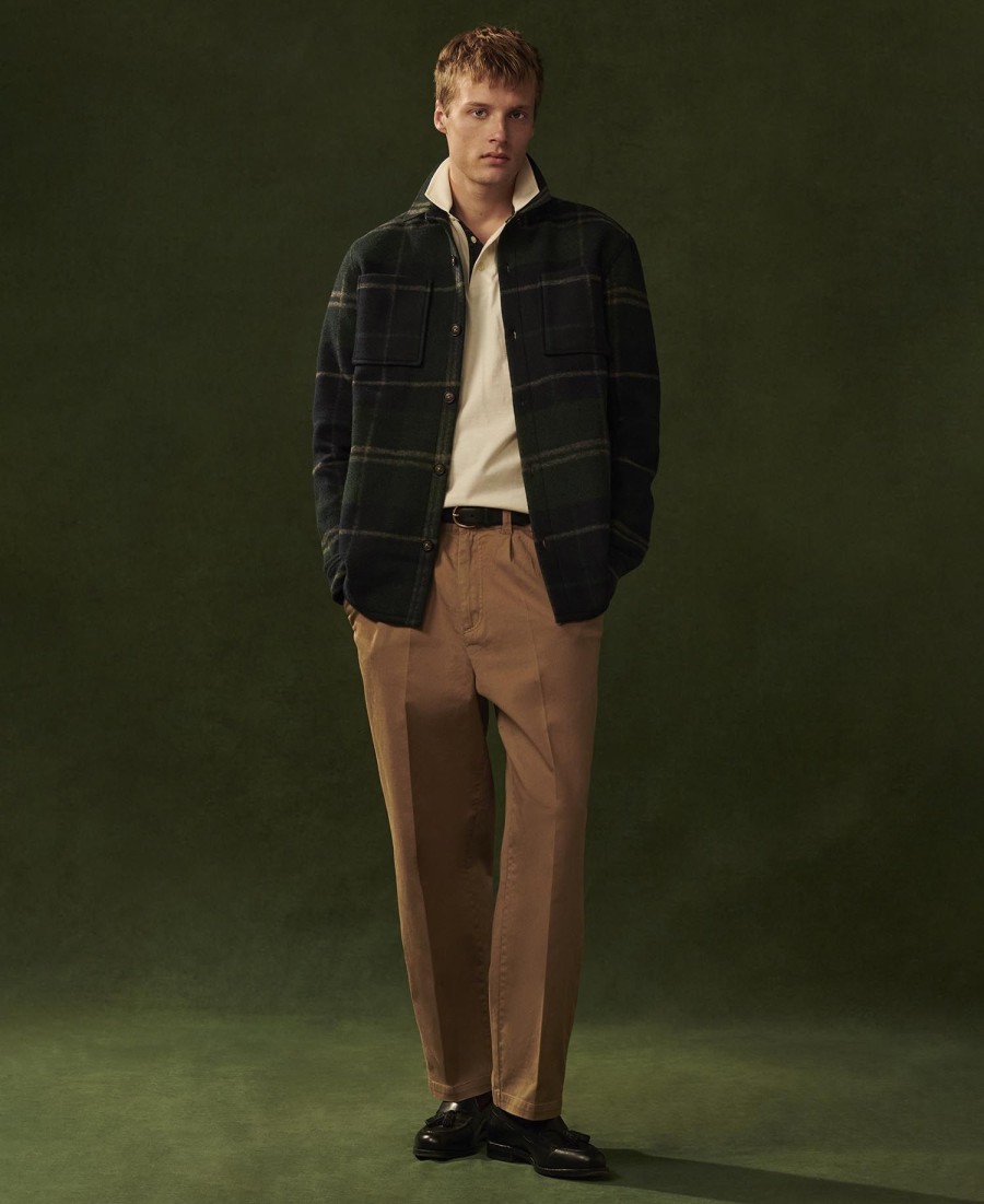 corpatch poloshirt met lange mouwen