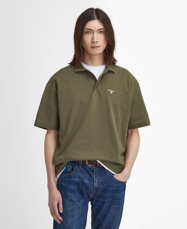 dunand oversized poloshirt met korte mouwen