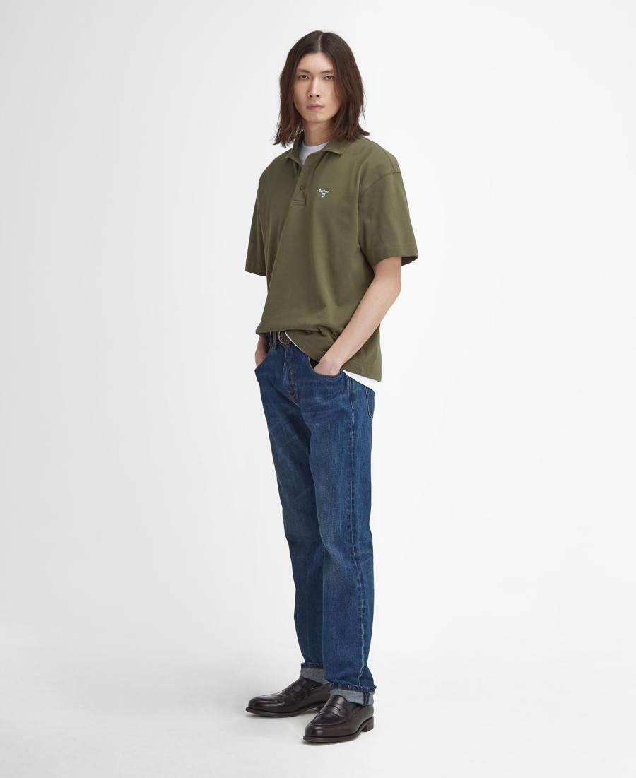 dunand oversized poloshirt met korte mouwen