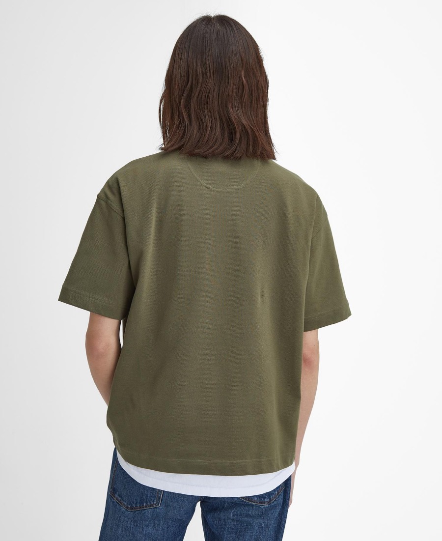 dunand oversized poloshirt met korte mouwen