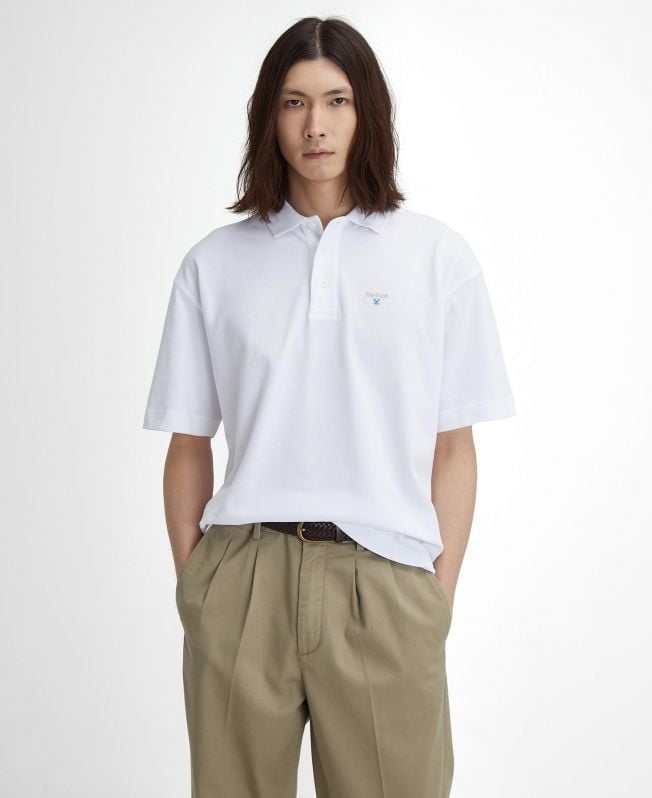 dunand oversized poloshirt met korte mouwen