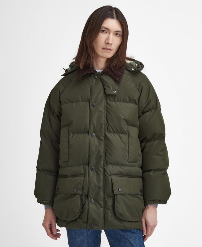 beaufort gewatteerde oversized jas