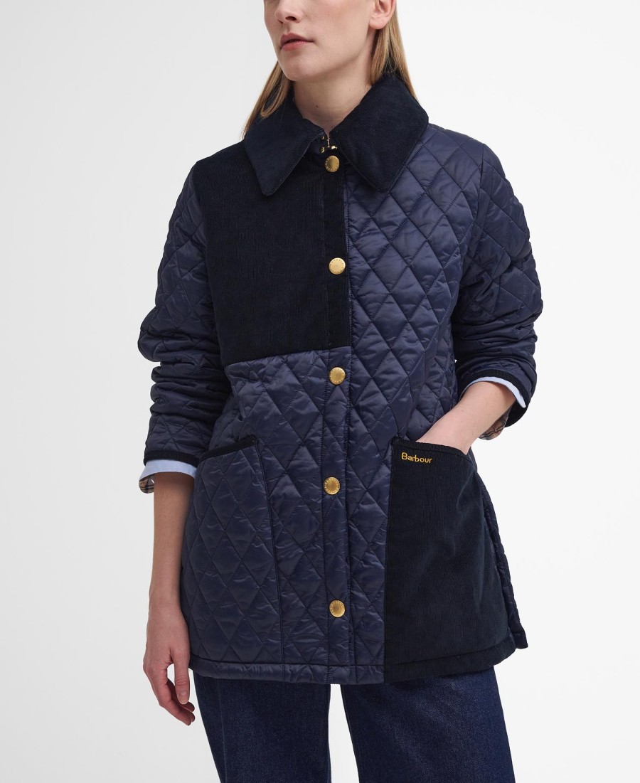 reeth patchwork gewatteerde jas