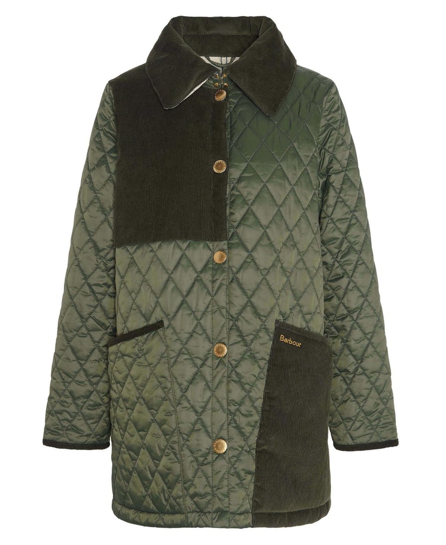 reeth patchwork gewatteerde jas