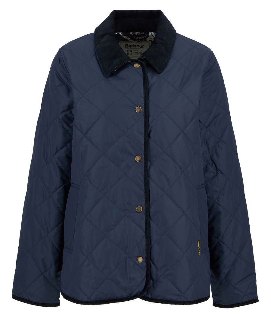 barbour x william morris gallery isabella gewatteerde jas
