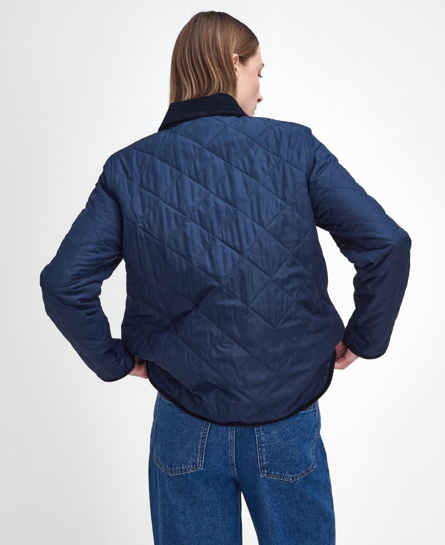 barbour x william morris gallery isabella gewatteerde jas