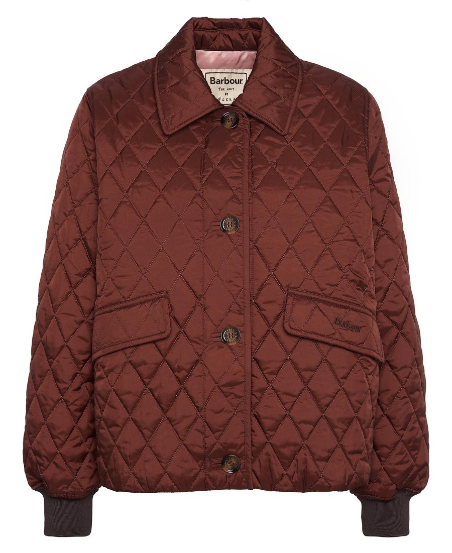 barbour the edit by alexa jamie gewatteerde jas
