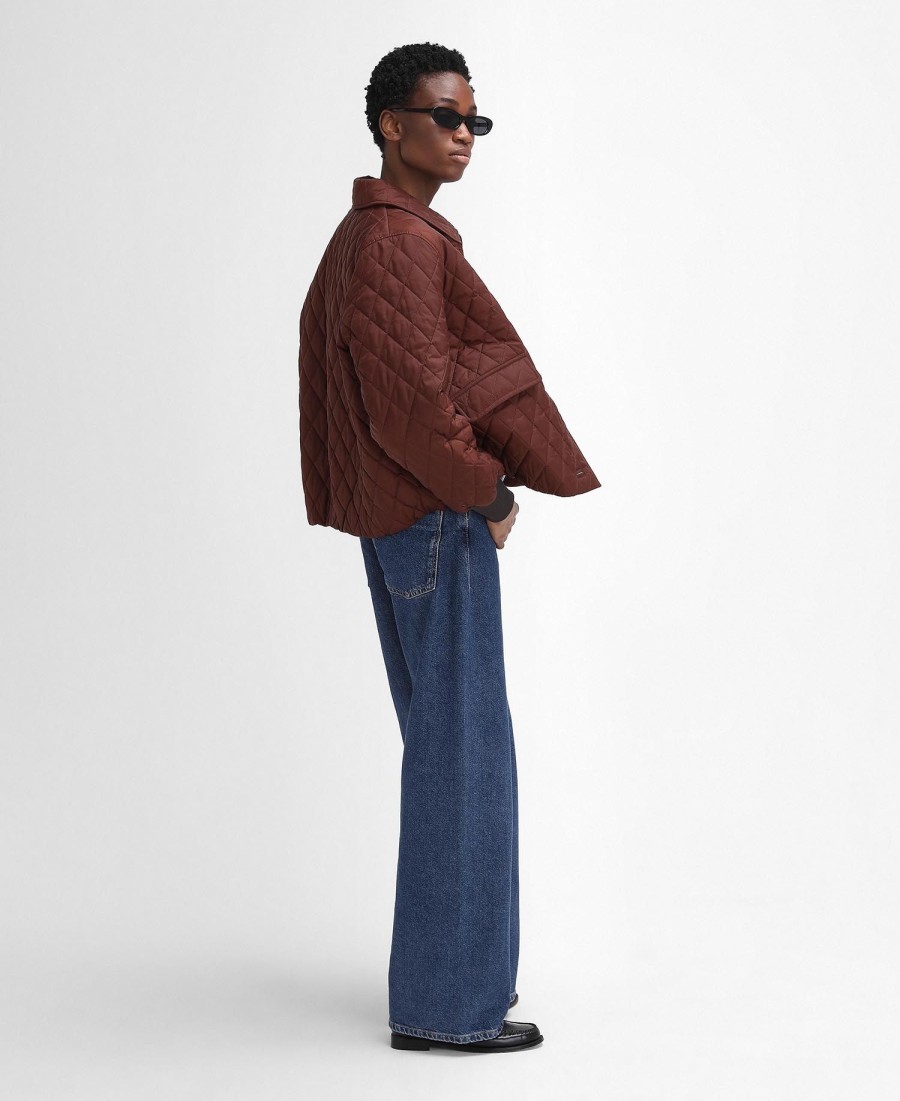 barbour the edit by alexa jamie gewatteerde jas