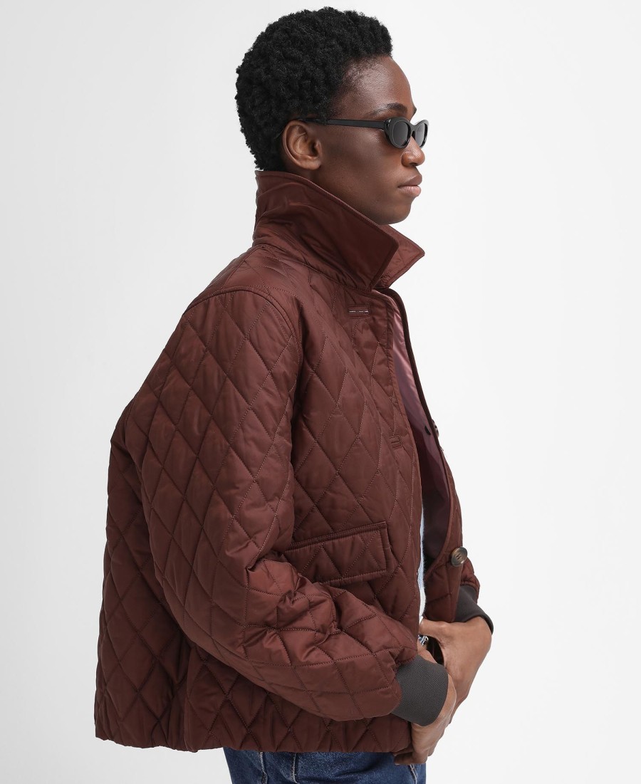 barbour the edit by alexa jamie gewatteerde jas