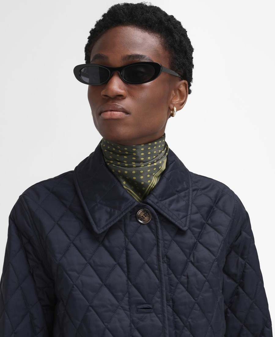 barbour the edit by alexa jamie gewatteerde jas