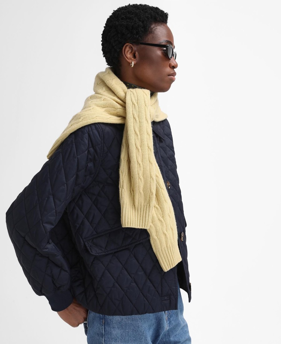 barbour the edit by alexa jamie gewatteerde jas