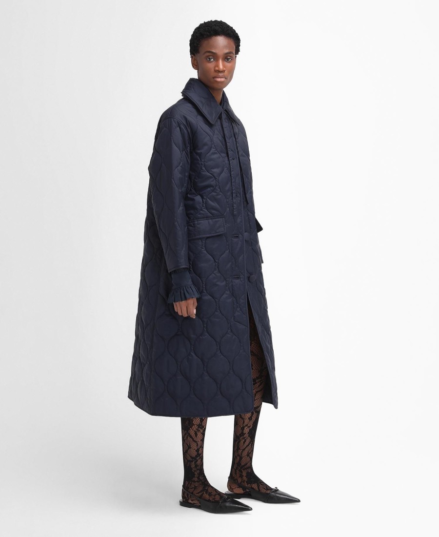 barbour the edit by alexa amy gewatteerde autojas
