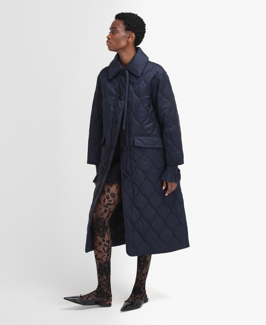 barbour the edit by alexa amy gewatteerde autojas