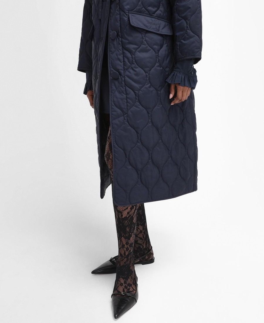barbour the edit by alexa amy gewatteerde autojas