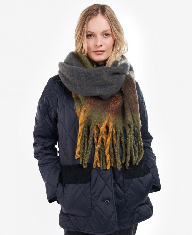isla tartan bouclé sjaal