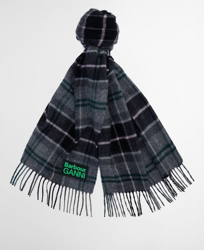 barbour x ganni tartan sjaal