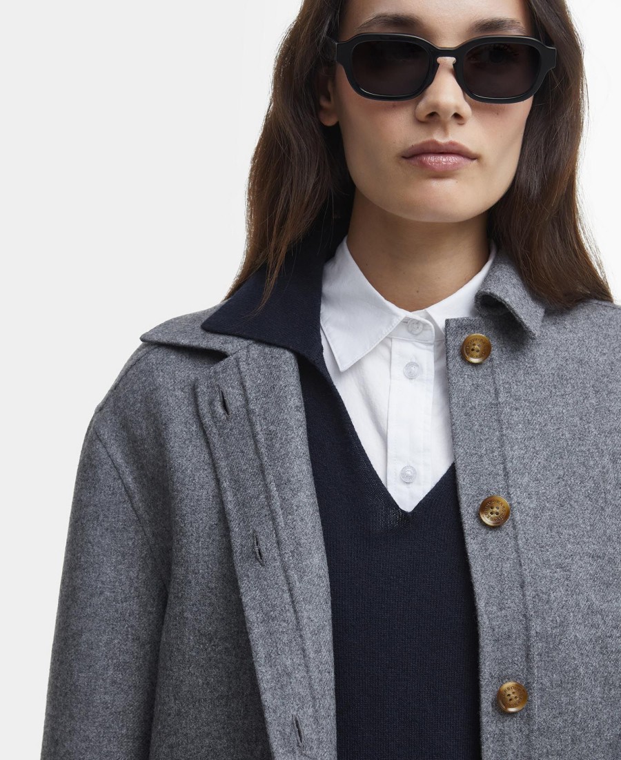 emery wollen blend oppervlakte shirt