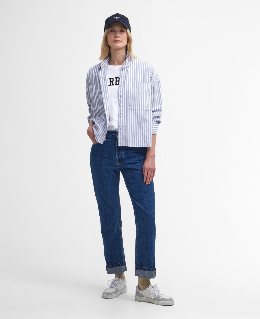 violetta gestreept shirt met lange mouwen