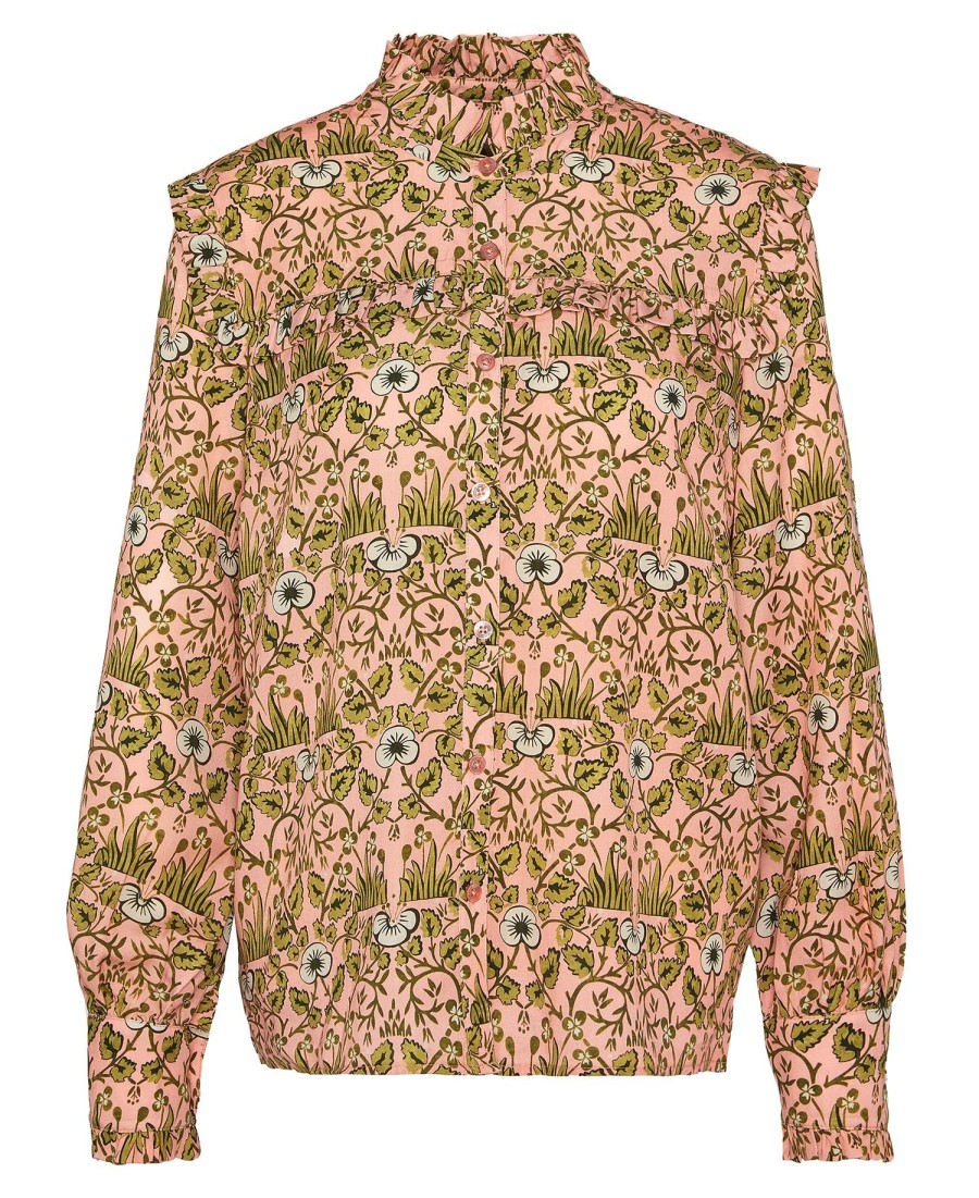 barbour x william morris gallery isabella bedrukt shirt
