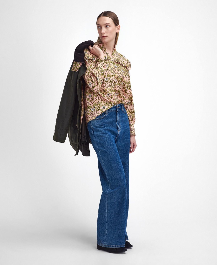 barbour x william morris gallery isabella bedrukt shirt