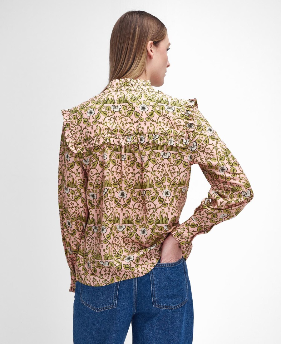 barbour x william morris gallery isabella bedrukt shirt