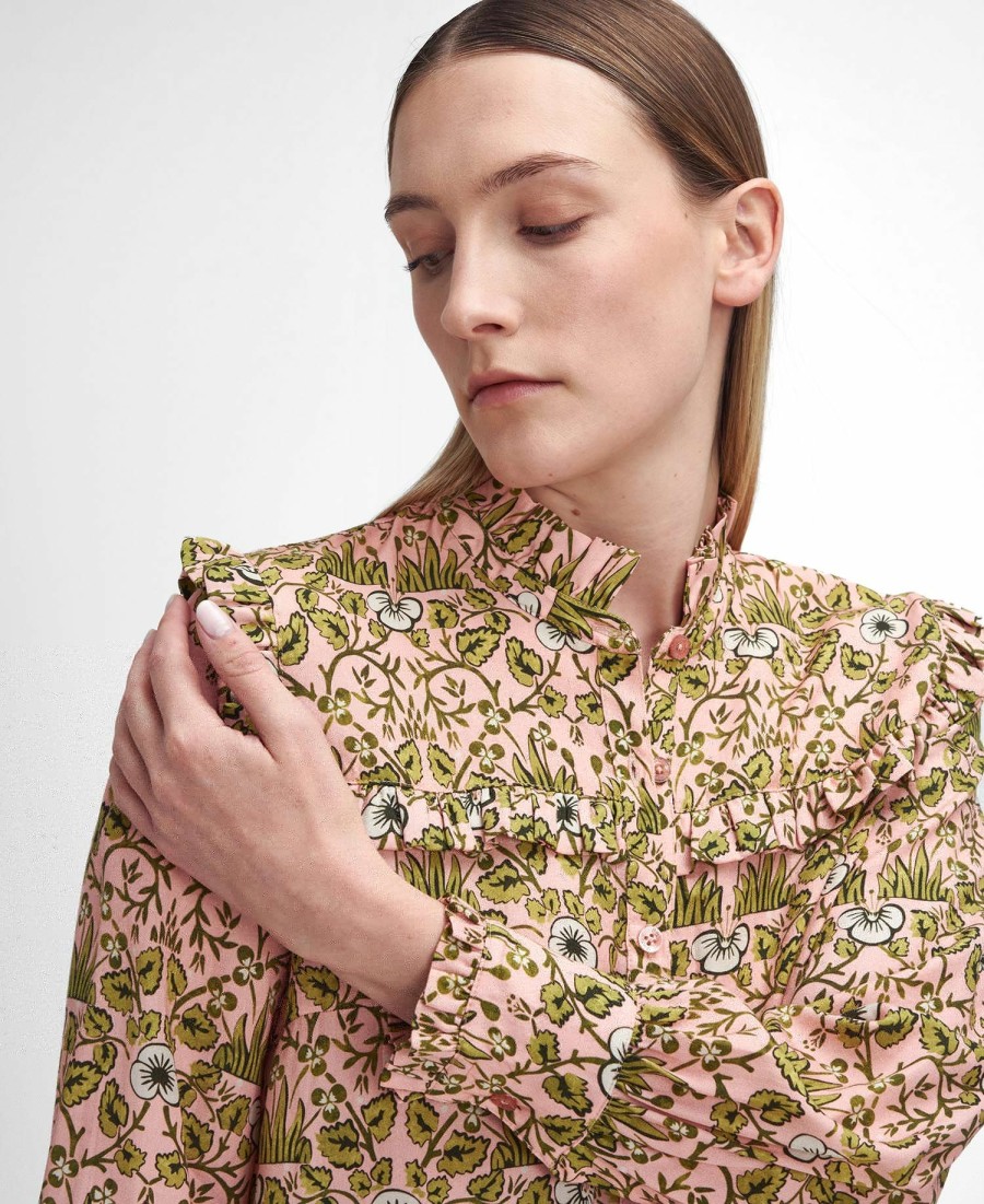 barbour x william morris gallery isabella bedrukt shirt