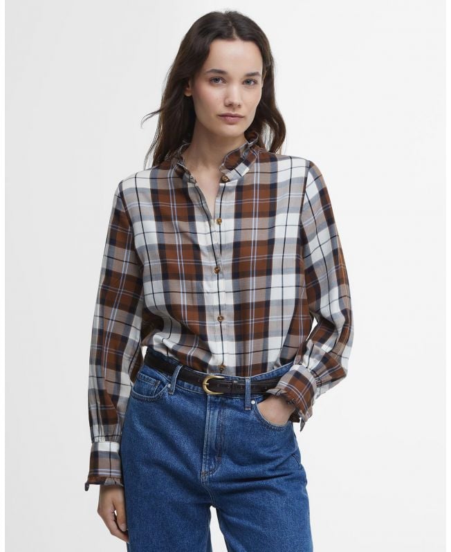 paars shirt met lange mouwen