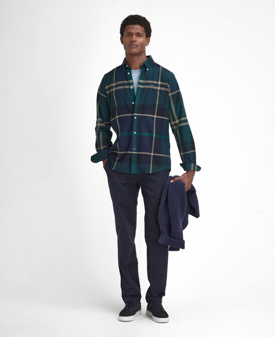 dunoon overhemd met lange mouwen getailleerd model